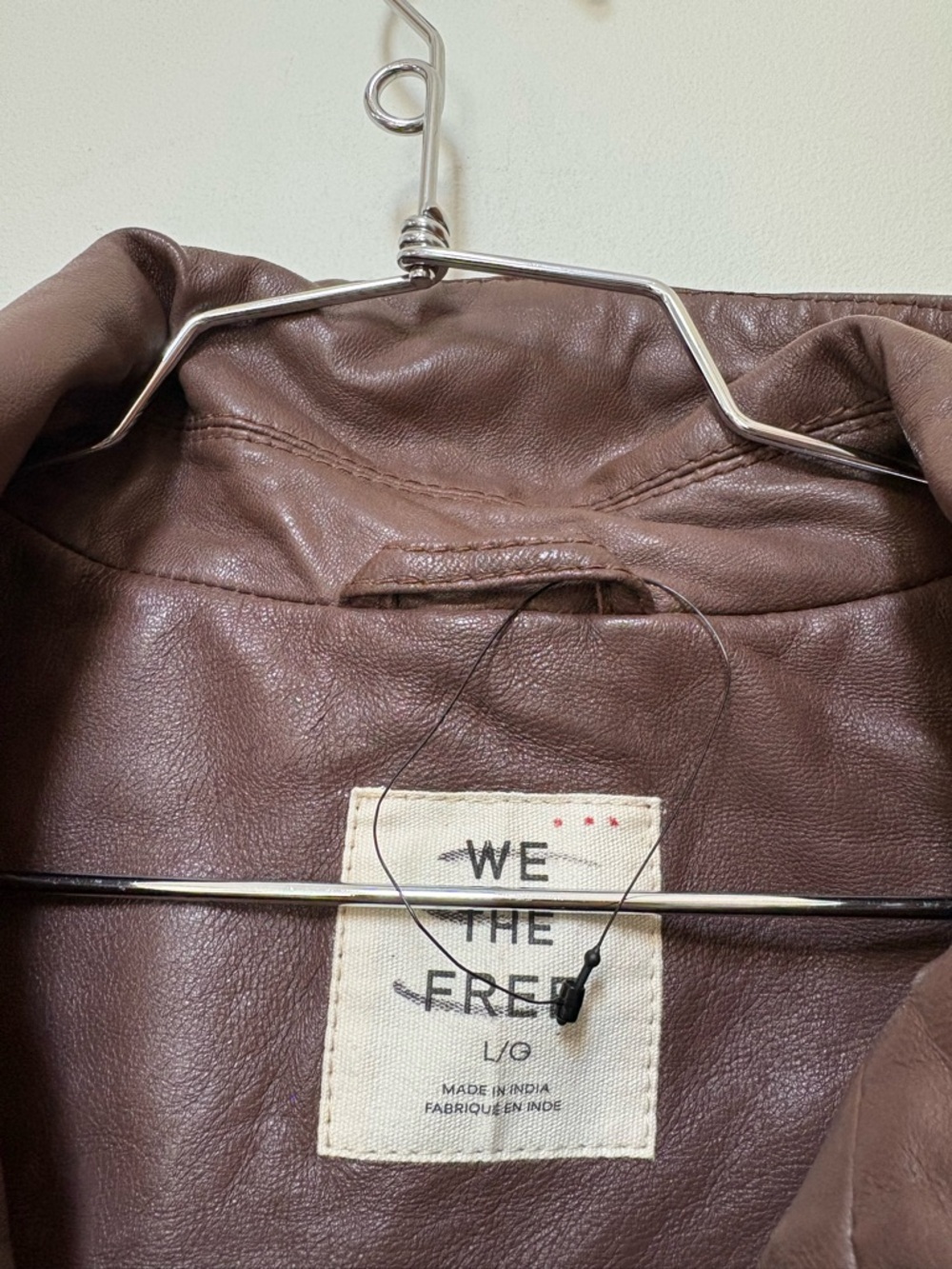 NWOT Free People We The Free Sonny Leather Pullover Jacket Size Large - Picture 6 of 16